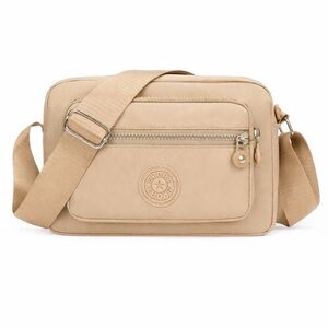 Beige Crossbody Sling Bag for Men - Casual Everyday Carry